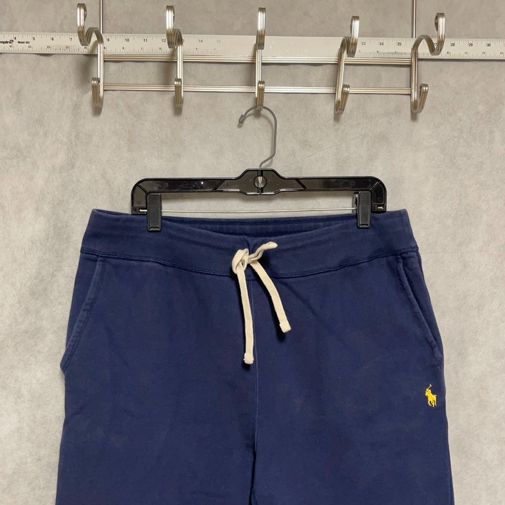 Polo Ralph Lauren Sweatpants Men XL Blu Essential Fleece Straight Leg Drawstring
